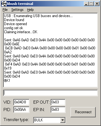 libusb terminal screenshot