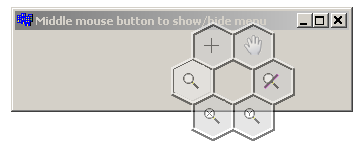 Hexagonal transparent grid toolbox