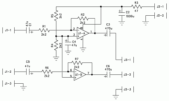 scheme of headphone amplifier