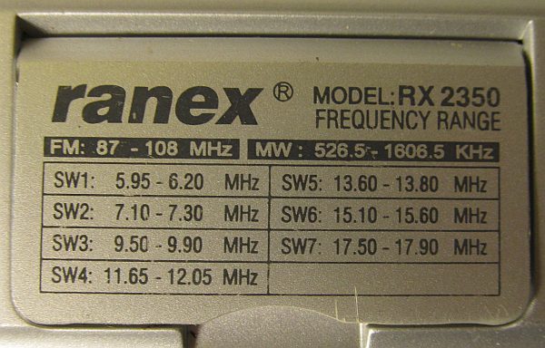 Ranex RX2350 radio