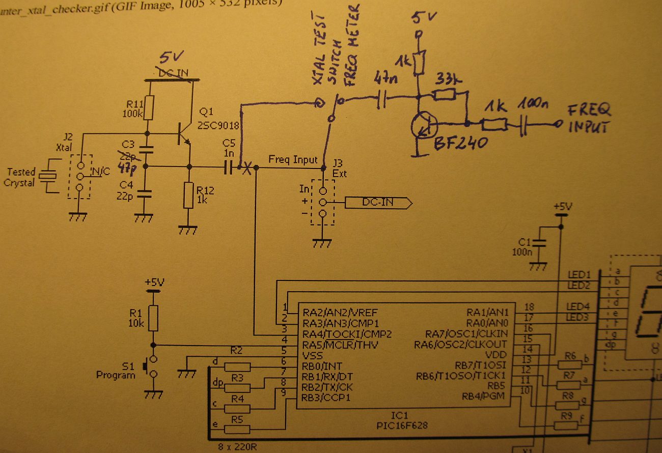 Crystal tester / frequency meter kit