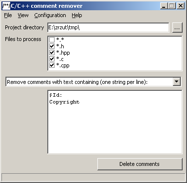 C/C++ comment remover