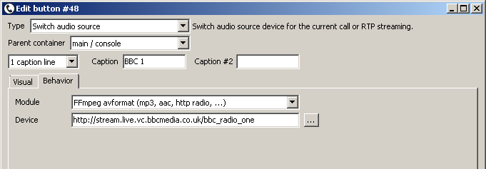 tSIP: internet radio as audio input