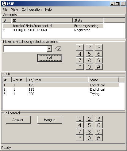 tSIP 0.2: SIP test user agent