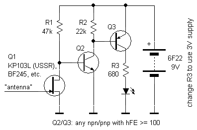 Non-contact high voltage detector scheme