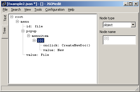 initial JSON array element