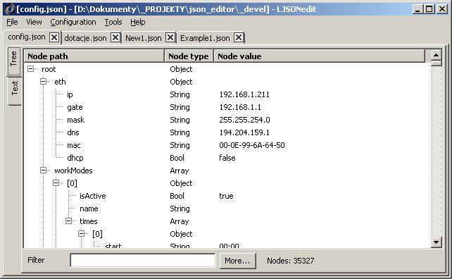 LJSONedit 0.1