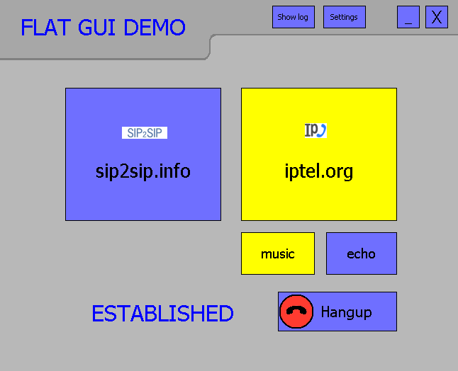 tSIP flat GUI