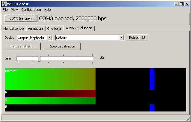 WS2812 VU meter