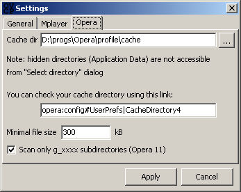 Konfiguracja: lokalizacja folderu cache przegldarki Opera